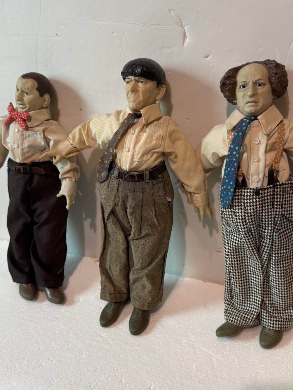 Three Stooges 3 Dolls Set Norman Maurer Hamilton VINTAGE 1989 Columbia Pictures